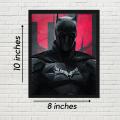 Batman Wall Frame for Room Decor 10 x 8 Inches Wooden Board with Photo Paper Stickable Wall Art for Bedroom Living Room or Gift. 