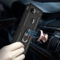 PlusCase for Google Pixel 3a Case Shockproof Stand Finger Ring Hard Back Phone Cover. 