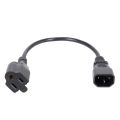 IEC 320 C14 Male to NEMA 5-15R Female Power Cable-1 x PC Power Adapter Cable-Black. 