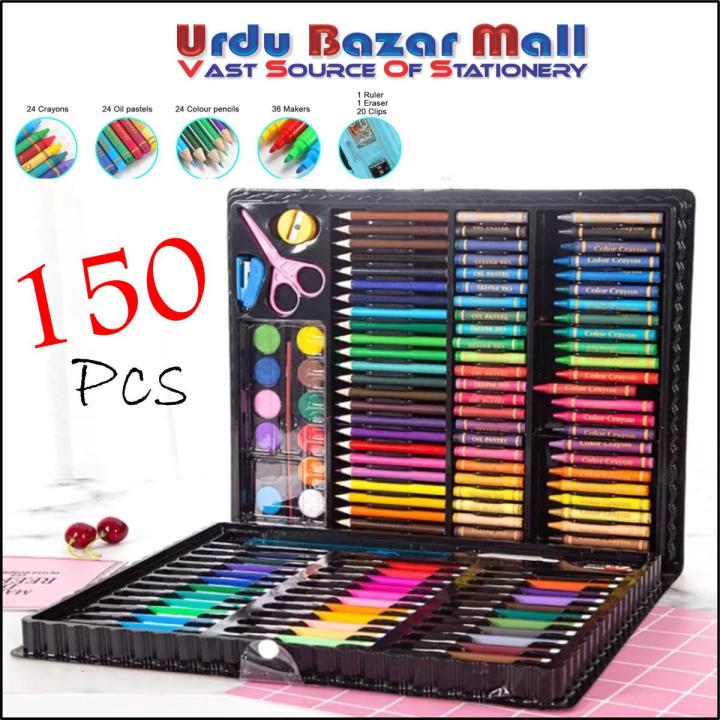 150 Pcs Colouring Art Kit, Assorted Colouring Kit, Multi- Character Colouring Kit for Girls, Art Set Colouring Kit, Colouring Kit for kids / Boys, Box Coloring Kit 150 Pcs