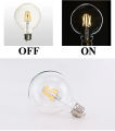 【BestGO】Led Edison Filament Bulb G80 G95 G125 Big Round light bulb 4W 6W 8W 12W filament bulb E27 clear glass indoor lamp AC220V. 