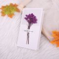 Dry Flower Greeting Card Handmade Wish Card Message Cards Love Card For Wedding Birthday Valentine's Day. 