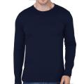 Basic Round Neck Full Sleeves T-Shirt For Men - Blue. 