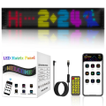 LED Matrix Panel Flexible Screen Display – Bluetooth APP Control LED Matrix Panel For Car – Programmable RGB LED Sign with Custom Text Patterns & Music Rhythm – USB 5V Waterproof Scrolling LED Board for Car Windows, Stores & Parties. 