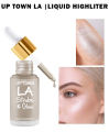 Uptown LA Illuminator Liquid Highlighter for face Pink Silver Gold Color. 