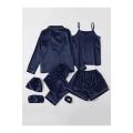 Valerie nightwear Sleepwear for Women Sexy Silk Pajamas Set Satin Cami Pjs Set 7pcs Loungewear Camisole Nightwear Wife Gift. 
