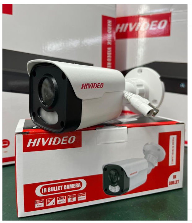 HiVideo 2MP Full Color Bullet CCTV Cameras with Colorful Night View - Available in 2 or 4 Camera Sets