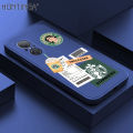 Hontinga for Huawei Nova 9 SE Back Cover New Coffee Order Cases Square Edge Liquid Silicone Phone Case. 