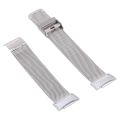 (Ready Stock)For Fitbit Charge 5 Milan Steel Double Buckles Strap Watch Band. 