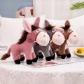 Funny Cartoon Big Teeth Donkey Soft Plush Animal Small Pendant Dolls Stuffed Toys Mini Bag Decoration for Girl Gifts. 