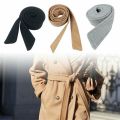 Men Women Vintage Classic Jacket Overcoat Waistband Faux Wool Coat Belt Woolen Sash. 