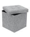 Techmanistan Foldable Storage Ottoman Cube Pouffe Seat Stool Box, Foldable Storage Box Seater. 