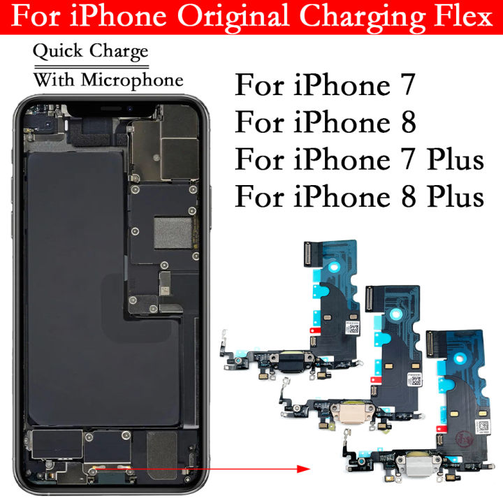 Charge Port Flex Board For iPhone 7 8 Plus 7Plus 8Plus USB Charger Charging Port Dock Connector Flex Cable With Micro