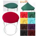 Round Chair Cover Spandex Bar Stool Cover Elastic Seat Covers For Coffee Bar Home Chair Solid Stretch Chair Cover 1Pcs. 