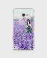A730, A7 2017 Samsung Cover 1cover2808 - Purple Flowers with Girl Print only. 