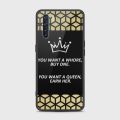 Oppo Reno 3 Cover - SkinLee HQ Infinity Glass Case (Soft) - You Want A Queen Earn Her - SKINLEE-595-1-779-565. 