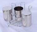 Decorative Stainless Steel Glass Holder for Kitchen Dining Table (6 Glass Stand). 