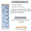 A Canvas Growth Chart for Kids -Unisex Kids Room Wall Decor Measuring Height Chart-Wall Tape with Height Chart for Kids Easy Install. 