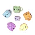 Coffee Cup Handmade crochet keychain. 
