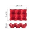 Six Grid Ceramic Egg Storage Tray Convenient Ceramic Creative Egg Grid Household Solid Color Rectangular Ceramic Egg Rack for Kitchen Organizer Home Décor Egg Storage Solution Daily Use Cooking. 
