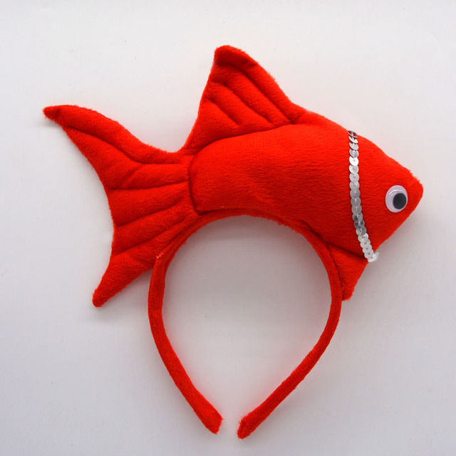 Adults Kids Plush Boy Crab Fish Ears Headband Hairband Animal Gift for Birthday Party Cosplay Costume Halloween Christmas