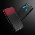 lthmy for Huawei P Smart Pro 2019 Back Case Ultra Slim Fit Contrast Color Hard PC Leather Cover. 