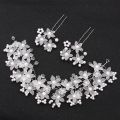 1 Set Wedding Headdress Accessories Hearband Haripin Handmade Flower Pearl Hair Band Headdress Flower Girl Hair. 