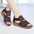 New Girls and Women Stylish Net Sandal with Artificial Leather, Available in Sizes 6-11, 4 Colors: Brown, Black, Blue, Red. 