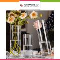 Techmanistan Acrylic Clear Cylinder Flower Vase for Plants Bouquet, Tall Large Acrylic Vase for Wedding Centerpieces Flowers Holder. 