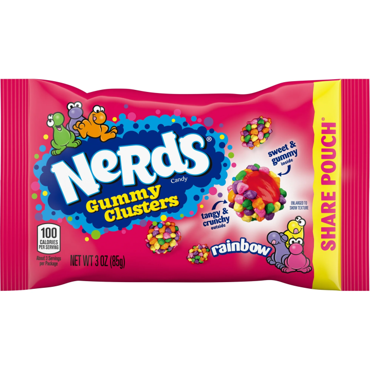 Nerds Gummy Clusters Rainbow - 85g | Nerds Rainbow 141g