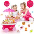 Ice Cream Kitchen Play Cart Kitchen Set Toy with Lights and Music. 
