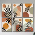 set of 6 abstract art wooden canvas frames for wall decoration / sticky photo tiles. 