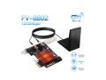 Fenvi FV-8802 AC1200 Wireless Bluetooth Dual Band PCI Express Wi-Fi Adapter, Up to 867Mbps (5Ghz) + 300Mbps (2.4Ghz), with 802.11ac Intel Wifi Card,Directional Antennna, For Desktop PC. 