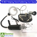 Helping Hand Soldering Stand TE-802/ TE-803 for solder work magnifying glass portable with Light by Electrica. 