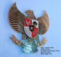 Eagle Big Logo With Star For Front Grill Golden Red White Style 1 piece Logo Metal Emblem Metal Body Monogram For Car Motorcycle Decorative Metal Marka Universal Fit Metal Logo. 