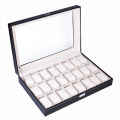 MyleCart Leather watch storage box with 24 slots, new men's watch storage box, watch display box, black jewelry gift box best gift. 