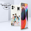 Hontinga for Redmi Note 13 4G Back Cover Fashion Cool BTS Side Design Phone Case Square Soft Liquid Silicone Mobile Cover. 