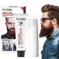 2Pcs/Set Men Efficient Beard Black Dye Tint Cream Mustache Semi-permanent Men's Fashion Nourishing Faster Hair Color Dye. 