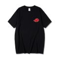 Japan Anime Akatsuki Cloud Symbols Print Men t-shirts Streetwear Short Sleeve Tshirts Men Women Oversized tee shirt homme. 