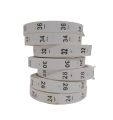 White Size Labels Roll No 24 , 26, 28, 30, 32, 34, 36, Small Medium Large - Printed White Taffta Roll, Clothing Code Labels- Woven Size Label-Number Ribbon Rolls-Polyster  Men Shirt  Woven Labels-Garment Size Labels Packaging type : Roll. 