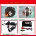 Electric Bike DC Hub Motor BLDC Brushless Rear Wheel Motor Controller Throttle Set 48-72V 1000W. 