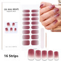 Semi Cured Wraps Fast Gel Nail Sticker Solid Nail Gel Wraps Adhesive Full Cover Gel Nail Decal UV Lamp Cured Manicure Decoration Hudduo. 