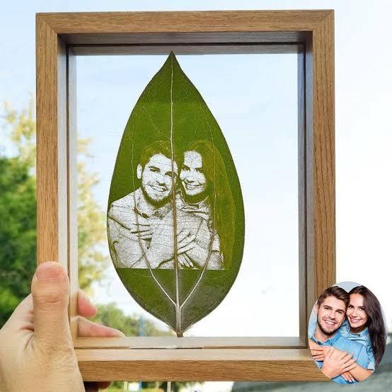 Personalized Leaf Engraving - Nature's Imprint - engrave you picture on leaf best personal décor item
