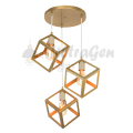 Modern 3in1 & 2in1 Square Shape Hanging Lamps, Ceiling Lights, Indoor Lights, Modern Pendant for Home & Office, LED/Filament Bulb Compatible (Bulb Not Included). 