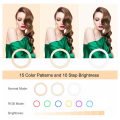 New MJ36 RGB Soft Ring LIght (36cm) Circle Photography Lighting 16 Colour Led RGB Ring Light, Phone Clip Phone Video Beauty Fill Light - Best Ring Light With Beautiful Result | Not Include Stand. 