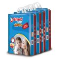 Shield Pack of 4 Diaper Mega Bachat Pack Large (54-Diapers, 07-18Kg). 