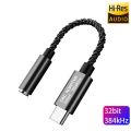 【ZOSR】Realtek ALC5686 USB Type-C to 3.5mm DAC Headset Amplifier 16-32Ω 125dB PCM 32b/384kHz Digital Decoder Hi-Res AUX Audio Adapter. 