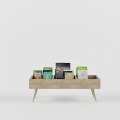 Landry Low Profile Bookcase Natural – Pillowfort Book Organiger Wooden Cubies. 