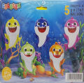 Baby Shark Theme Foil Balloon Set - 18 Inch - Balloons Decoration - Multicolors - Unisex - Pack Of 5 Foil Balloons. 