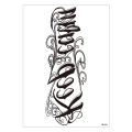 Waterproof Flower Arm Sanskrit Tattoo Stickers English Letters Chinese Characters Tattoos Disposable Temporary. 